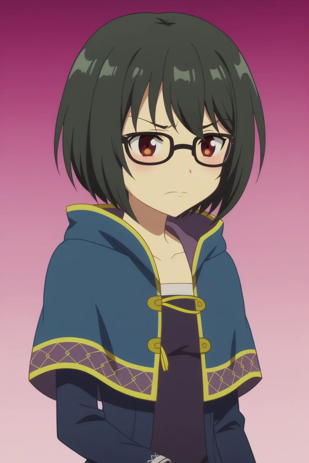 Eri Nakamura, glasses, anime screencap <lora:Arifureta_Shokugyou_de_Sekai_Saikyou-Eri_Nakamura-PDXL:0.8>