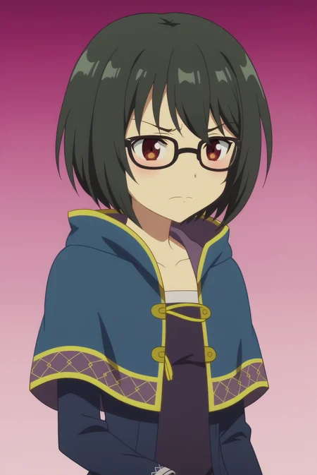Eri Nakamura, glasses, anime screencap <lora:Arifureta_Shokugyou_de_Sekai_Saikyou-Eri_Nakamura-PDXL:0.8>