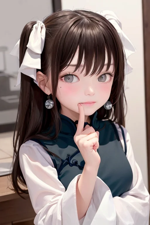 masterpiece, best quality, 1girl, brown hair, grey eyes, mole under eye,  <lora:yaozhi_anm_v15:0.77>, yaozhi\(fkey\),  yaozhi\(china_cloth\),