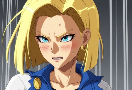 <lora:Hyper-SDXL-8steps-lora:1> <lora:Fixhands_anime_bdsqlsz_V1:1> zPDXL2, score_9, score_8_up, score_7_up, source_anime, intricate details, perfect anatomy BREAK
1girl,
android 18, (dragon ball:0.8), blonde hair, medium hair, blue eyes,
ggxrd-stimulating-fists-of-annihilation,
<lora:GGXrd-stimulating-fists-of-annihilation_XL(pony)v10:1>