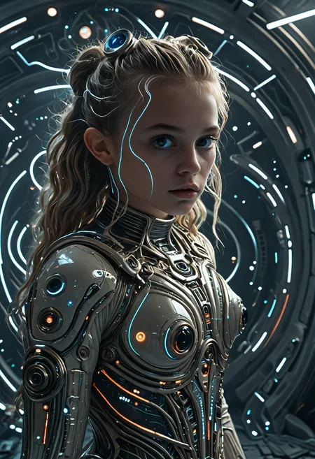 Alien-themed <lora:Beeple_retrofuturism-000005:1>,Beeple style,retrofuturism,<lora:Alice Prin OC-000005:1>,Alice Prin,1girl, . Extraterrestrial, cosmic, otherworldly, mysterious, sci-fi, highly detailed