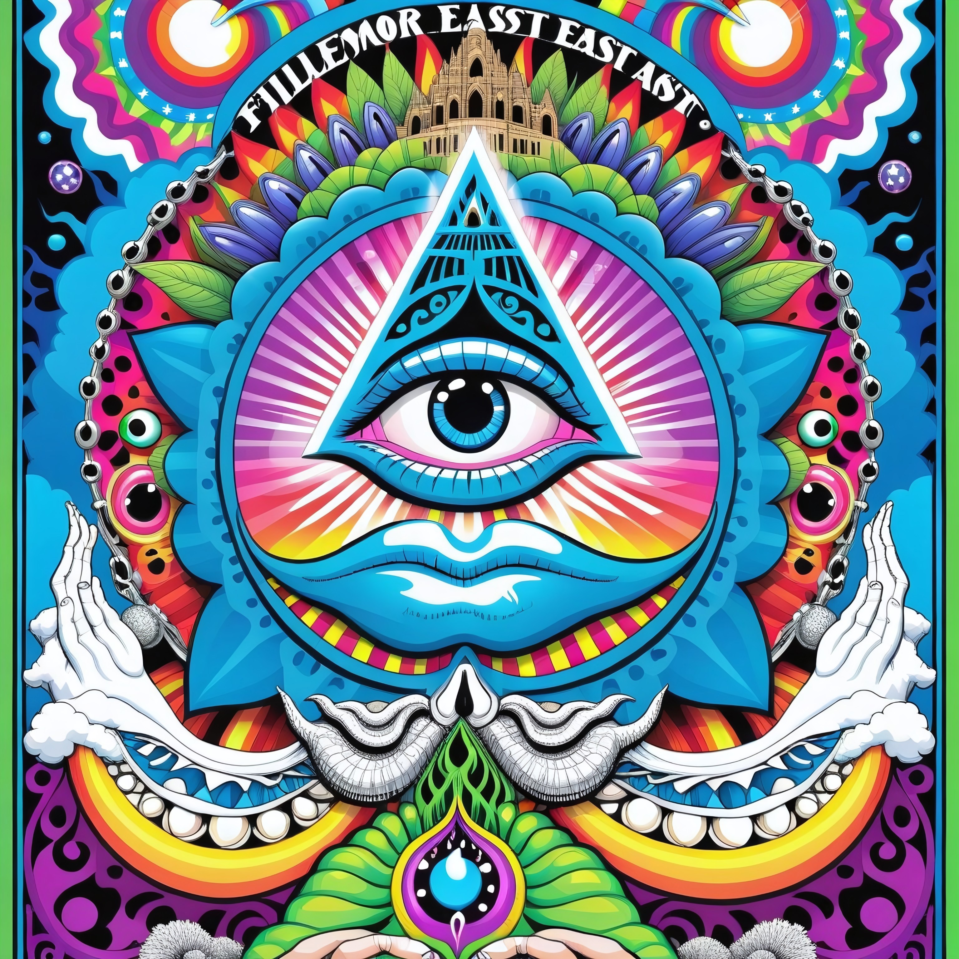Fillmore East pop art style poster
trippy, acid-art, lsd-art, surreal, colorful, extreme detail, pristine clarity,