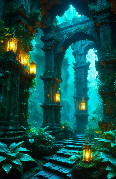 score_9,score_8_up,score_8,masterpiece,best quality,good quality,very aesthetic,colorful,8K,depth of field,focused subject,
Turquoise Blue Dotted Lines Pattern Background,Quantum computer terminals for instant data processing,A hidden jungle temple chamber bathed in moonlight, vines creeping across ancient statues, and a hidden passage leading deeper into the unknown (Adventure films with a touch of mystery).,Delicate spiderweb glistening with morning dew,
digital artwork,illustrative,painterly,highly detailed,high contrast,dark background,unique angle,detailed and dynamic,<lora:Cinematic Hollywood Film v2:0.6>,Cinematic Hollywood Film Style,<lora:Vivid Midjourney mimic - XL SDXL v2.0:0.8>,<lora:vivid_everclear:0.8>,
