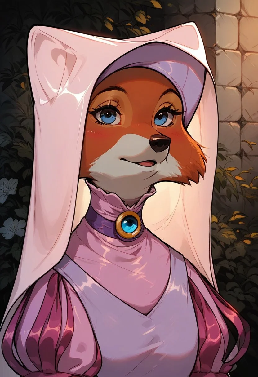 score_9, score_8_up, score_7_up, score_6_up, 1 anthro fox girl, Maid Marian, sexy face, cute face, blue eyes, hazel eyes shy , nose blush, medium boobs, chest up, grey fur, bald, fullbody, (medieval church background:1,2), 3/4 side view, full body view, BREAK, 1boy, Robin Hood, anthro fox, male, BREAK, duo, 2charachters, Robin Hood kises MAid Marian