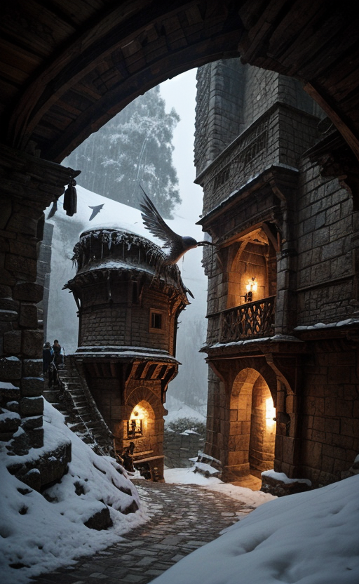 [ Orange dark cave with snowy illumination : 417 . candid view : 0.3]  <lora:detailer: 0.5>