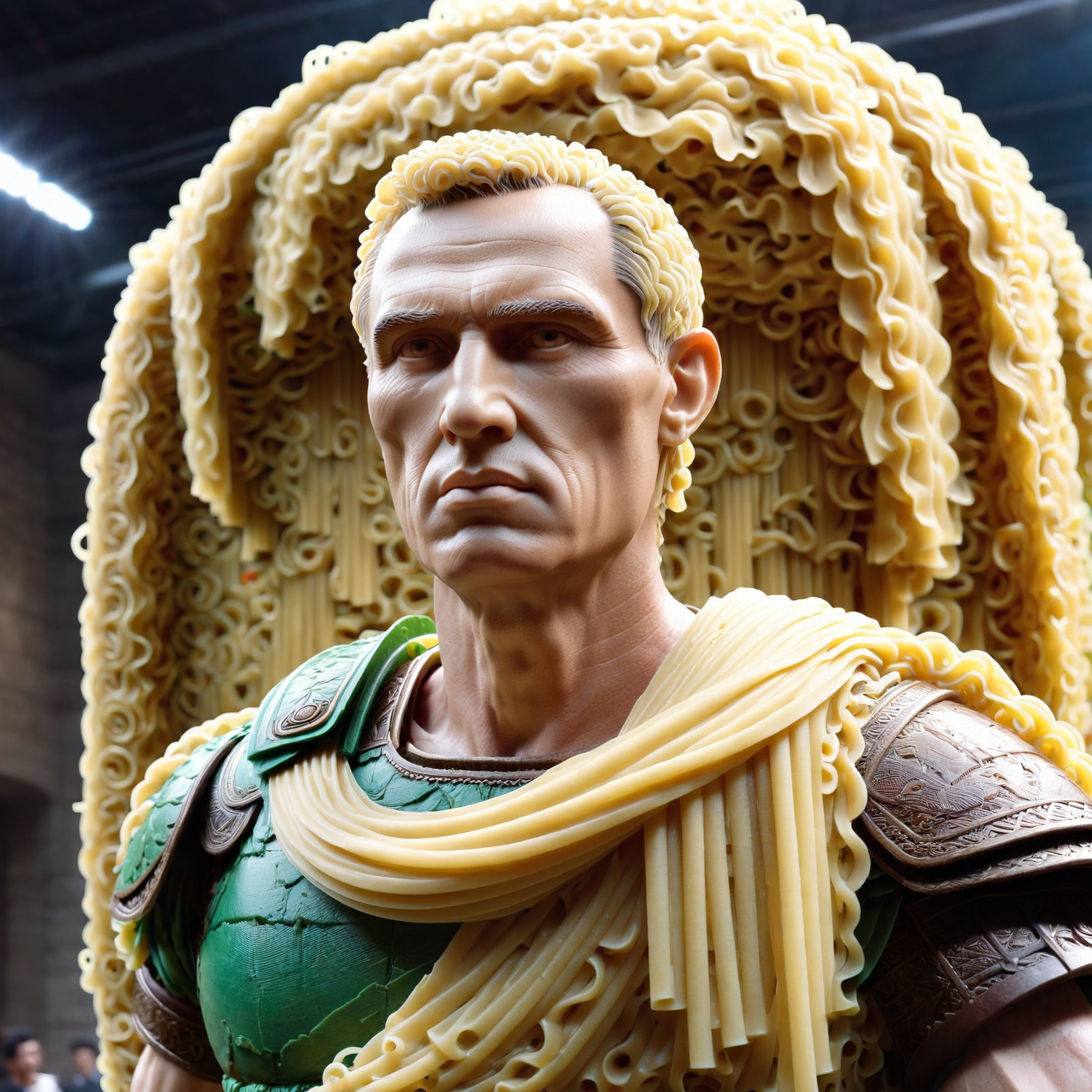 made of noodles, julius caesar<lora:sendnoodles-sdxl-adam-e:1>
