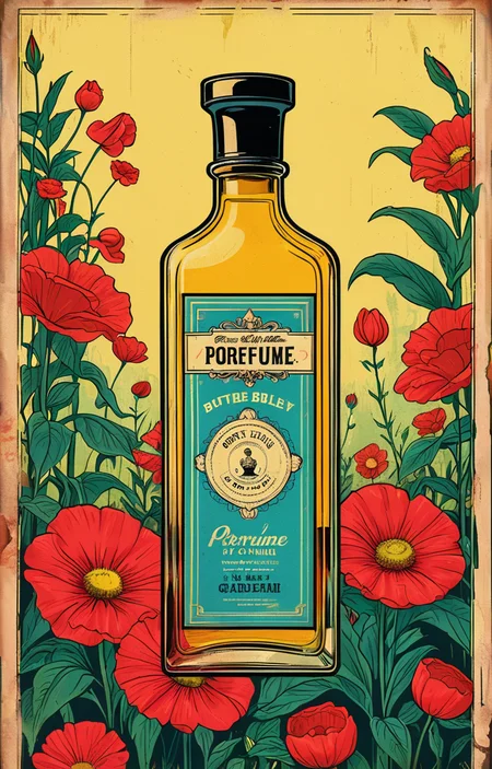 masterpiece,best quality,<lora:tbh335-sdxl:0.6>,illustration,style of Butcher Billy
A bottle of perfume in garden