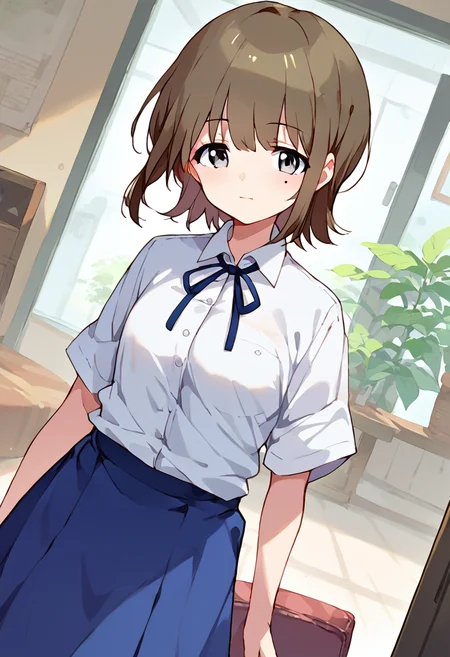 score_9,score_8_up,score_7_up,source_anime,zPDXL3,living room,indoors,
*//*,<lora:HayashidaAiri-v1.0:0.8>,hayashidaairi_wug,1girl,solo,grey eyes,brown hair,short hair,mole,mole under eye,shirt,white shirt,(blue skirt:1.2),neck ribbon,blue ribbon,
*//*,looking at viewer,cowboy shot,dutch angle,