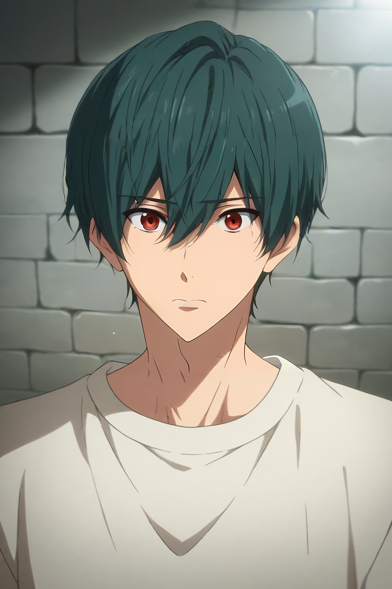score_9, score_8_up, score_7_up, source_anime, (photorealistic:0.6), , upper body, depth of field, 1boy, solo, male focus, <lora:ikuya_kirishima_pony:0.86>, ikuya_kirishima, green hair, red eyes, hair between eyes, short hair, bangs, , , stone walkway, , <lora:sdxl_lightning_8step_lora:1>