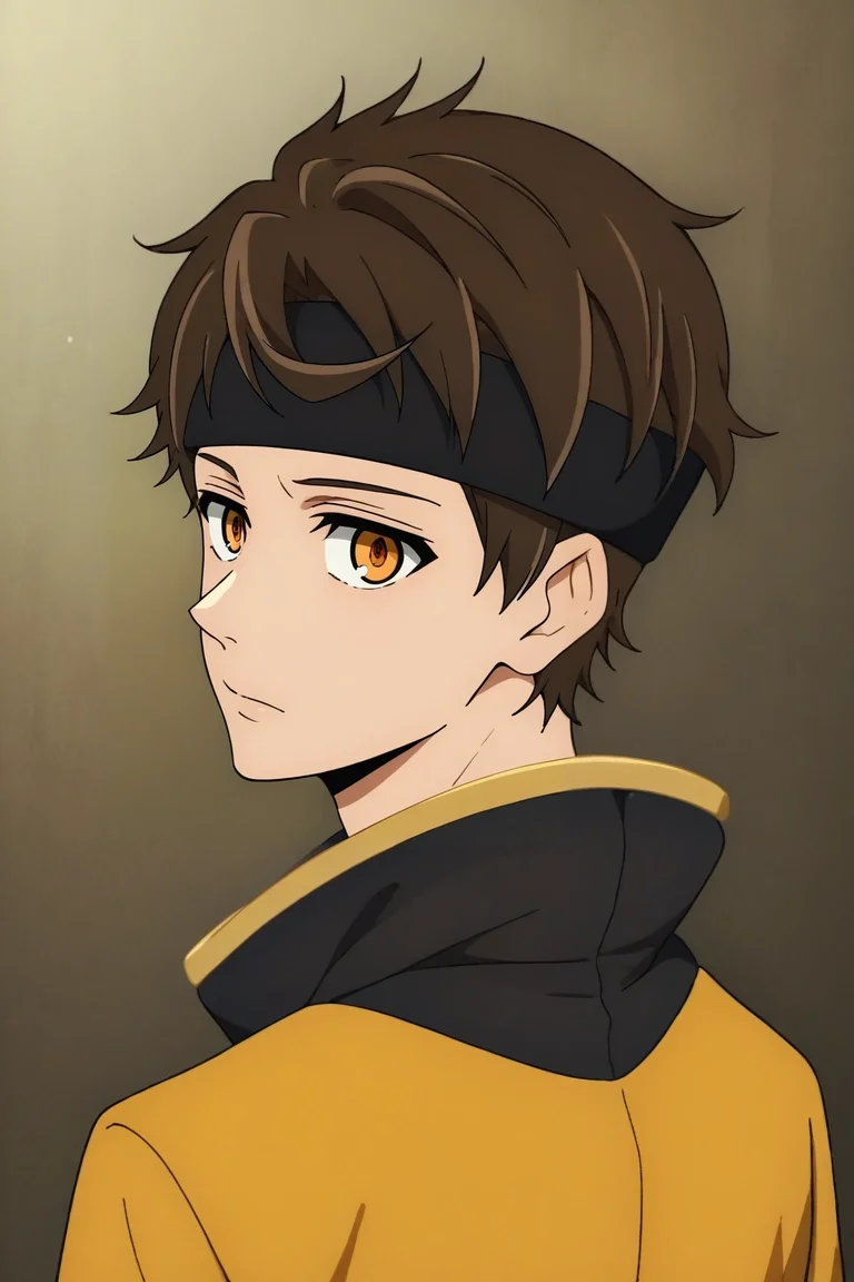 score_9, score_8_up, score_7_up, , rating_safe, intricate details, , , depth of field, 1boy, solo, male focus, <lora:twenty-fifth_bam_pony:0.92>, twenty-fifth_bam, brown hair, orange eyes, short hair, headband, focused, mont saint michel, dark, looking back, :o, , <lora:sdxl_lightning_8step_lora:1>