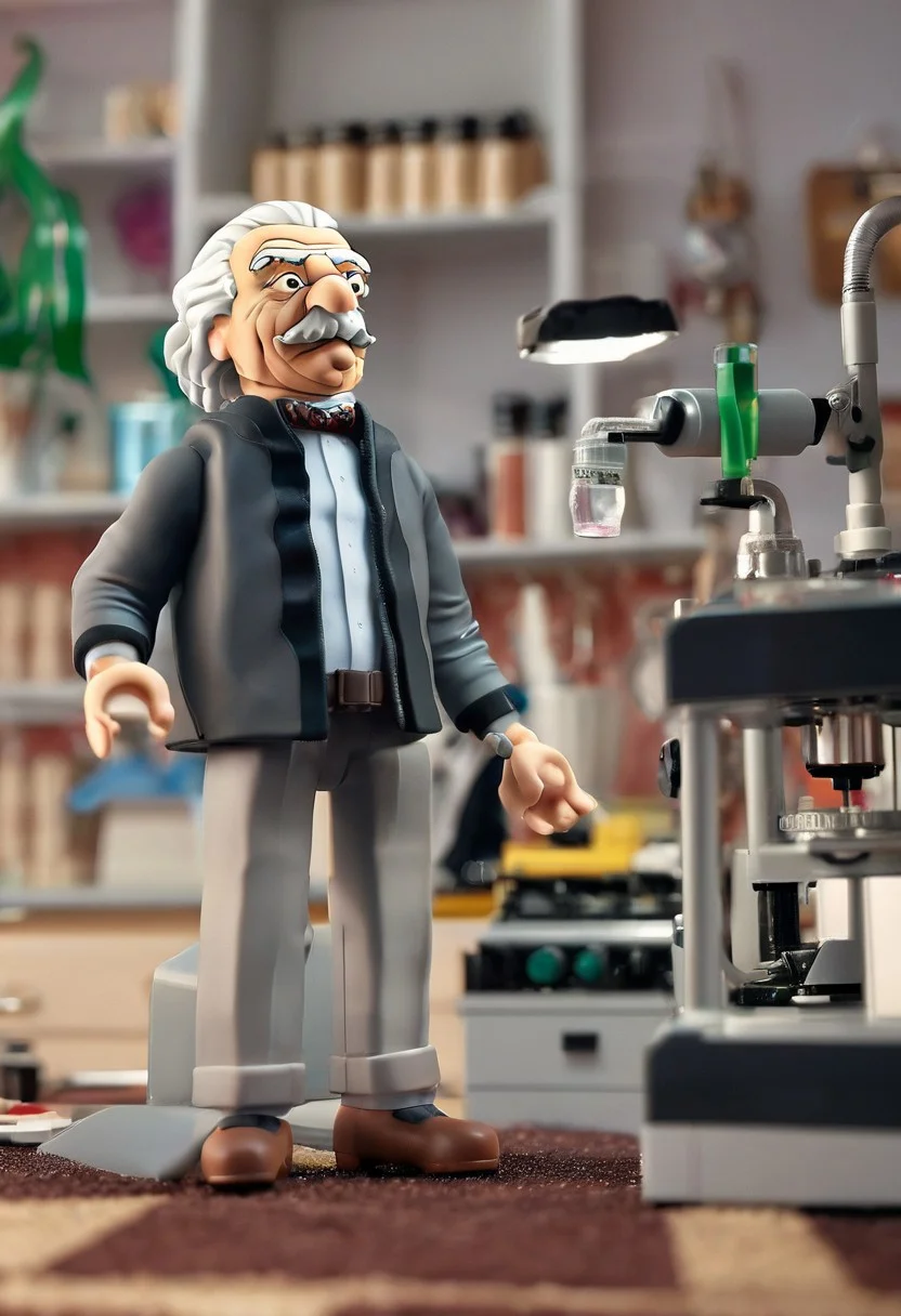 novuschroma53 style, albert einstein, working in his laboratory <lora:novuschroma53 style:1>
