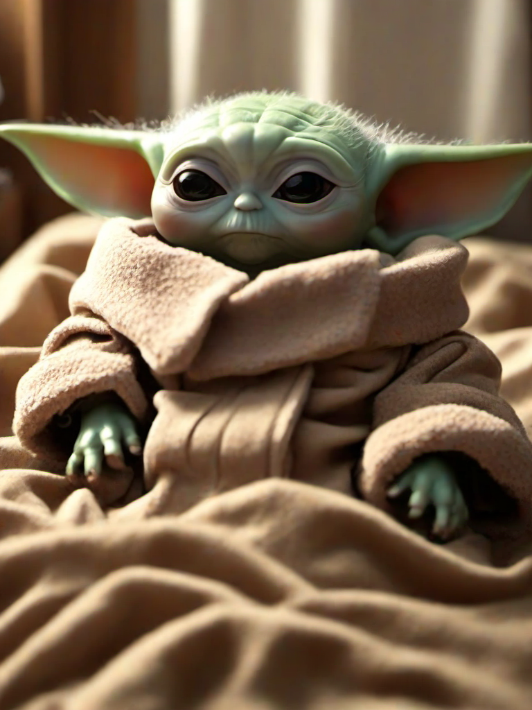 Masterpice,High Quality,
 <lora:PE_BabyYoda:0.8> PEBabyYoda,
sleeping,inside bed