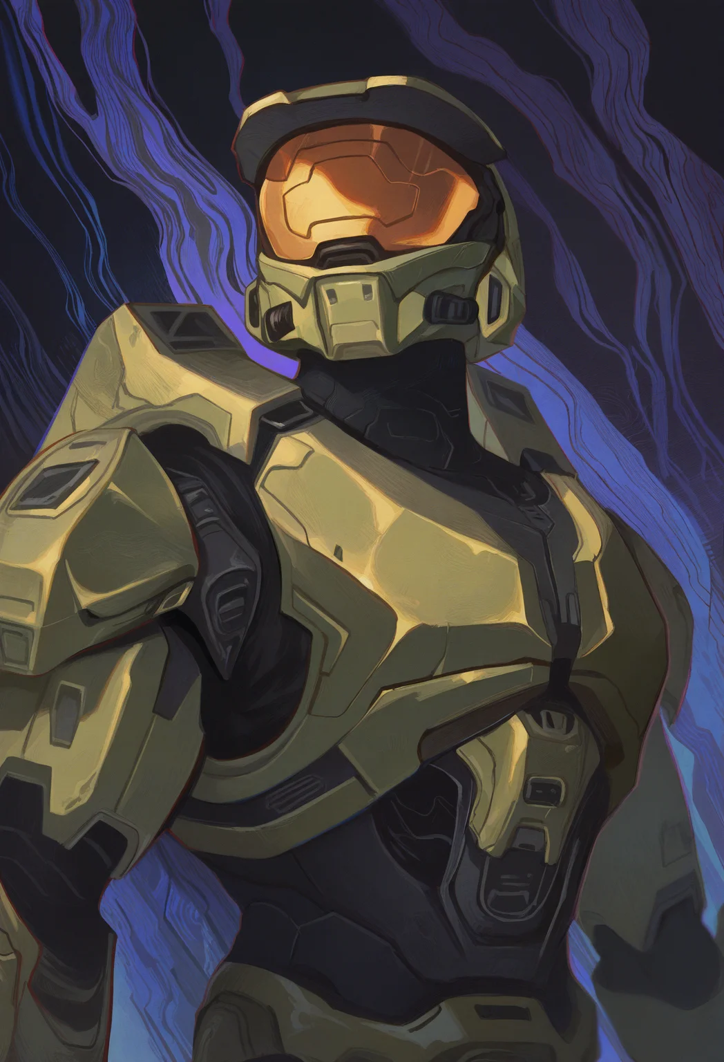 1boy, solo, male focus, abstract background, abstract,
helmet, visor, power armor,
masterpiece, best quality <lora:AmiThompson-adafactor-guy90:1>, nosima, <lora:masterchief-halo-richy-v1_ixl:1>, masterchief