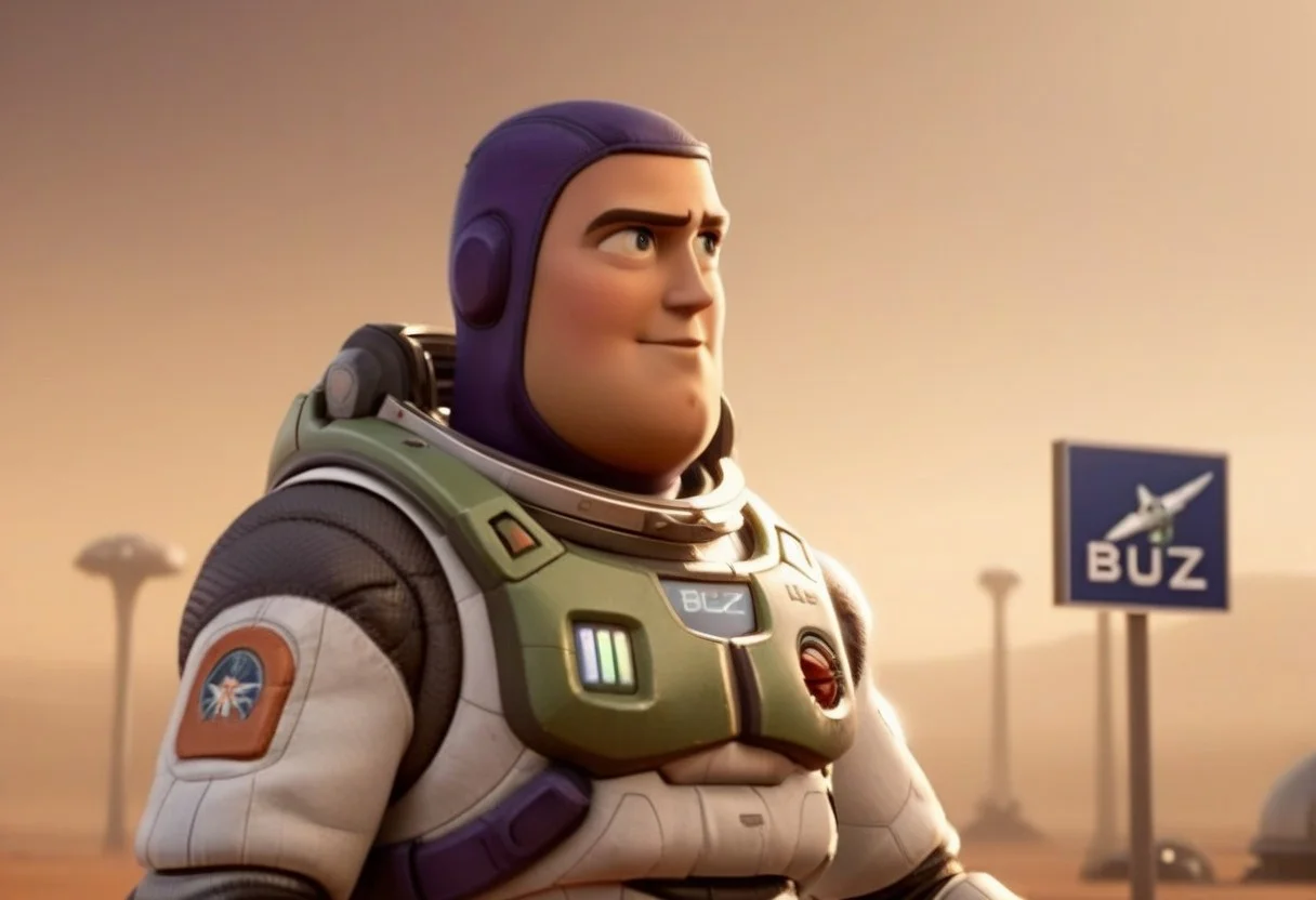 Buzz1024, an man astronaut, spaceship, space, stars, galaxy, highly detailed , ultra sharp, photograph, film, bokeh, professional, 4k, highly detailed, holding a sign that says buzz for gas <lora:add-detail-xl:1.5> <lora:Buzz1024:0.8>