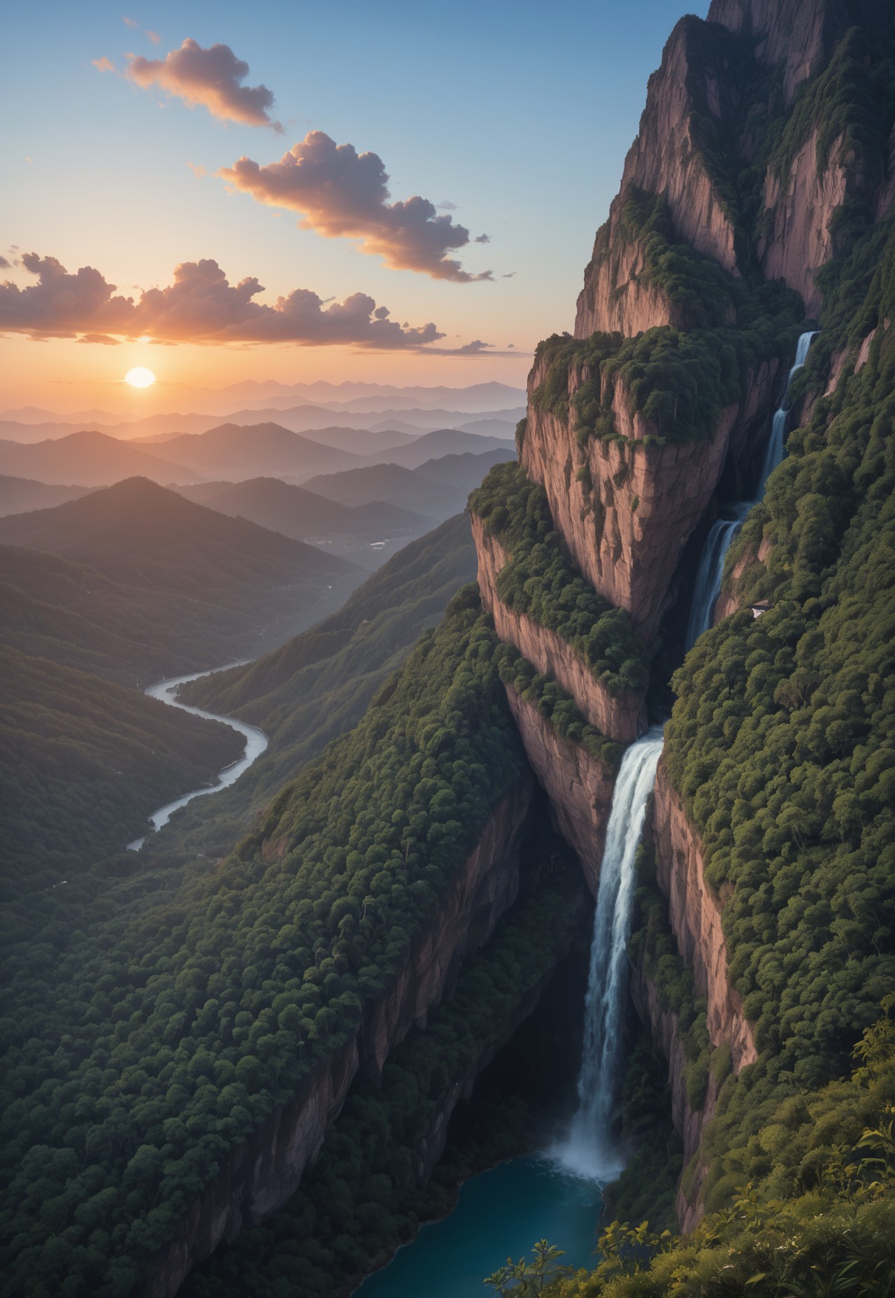 (masterpiece:1.4), (colourful, soft cinematic light:1.1), incredibly lifelike, Extremely high-resolution details, 8k, best quality, extremely detailed, contrast,
(top view), (flying separately paradise islands  fly in outer space), waterfall, floating 
separately tropical island, (oil paint, oil art,) cloud, sunset, mountains, rainbow, haze,
 (8k uhd:1,4)
(((full-clothed))),
 <lora:add-detail-xl:1>
 <lora:Dynamic Poses:1>