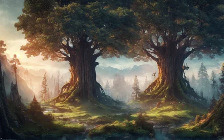 (masterpiece:1.2), (best quality,:1.2), 8k, HDR, ultra detailed, ((photorealistic)), professional light, cinematic lighting, fashion photography, ambient lighting, fantasy, background, volumetric light,
BREAK
a house on! a huge tree in the middle of a forest, fantasy forest,
<lora:detail_slider_v4:1>, FanLan, <lora:FantasyLandscape-10:0.7>, epiCPhoto, <lora:add_detail:0.3>, <lora:color background:0.3>