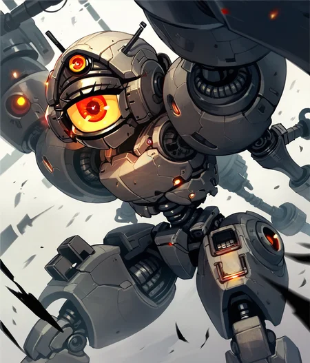 cyborg cyclops, anime, glowing linework eye
score_8_up <lora:Retroscifi-Pony1-000011:1>
