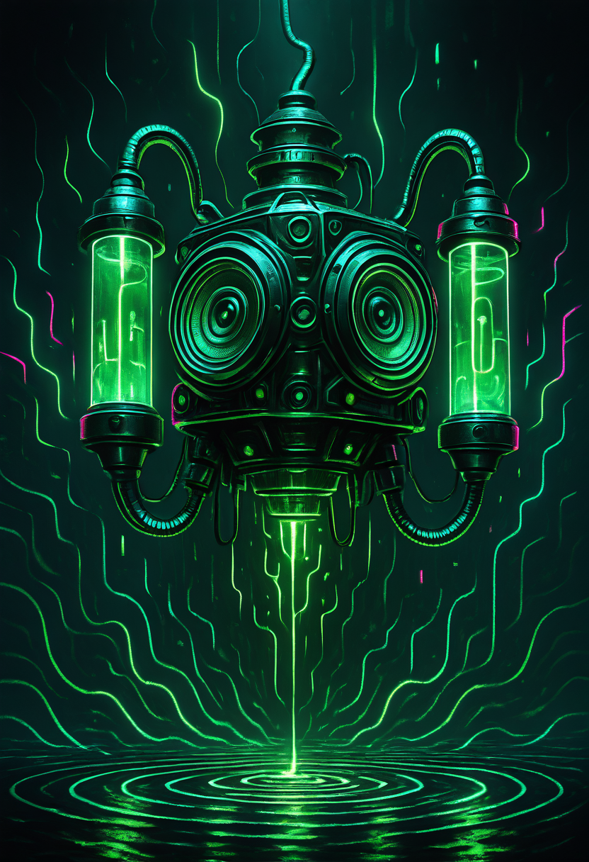 masterpiece, best quality,     <lora:AudioFileFuture_IXL_v1:1.0>,  AdFF, machine, abstract, green theme,