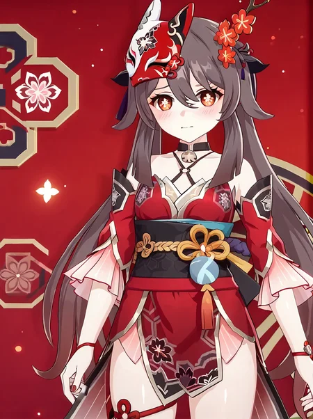 detailed background, shiny skin, posing, rating safe,
<lora:hutao.pony:1>,
hutao, ccc,
wide hips,
embarrassed, blush, nervous,