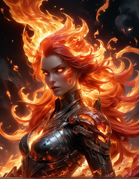 art by aleksi briclot,raymond swanland,flaming,armorefd,heroine,full body,masterpiece,8k,Infernal style,8k uhd,absurd res,ultra detailed,masterpiece,awardwinning,sharp focus,intricate detail,50mm lens,glowing,epic,trending on artstation cgstudio, masterpiece, redhead, focus, full of colour, very fine art portrait, very detailed, unreal-engine,8k, octane render, very contrast: atmospheric lighting:1 <lora:InfernalStyleXL-000006:0.5>