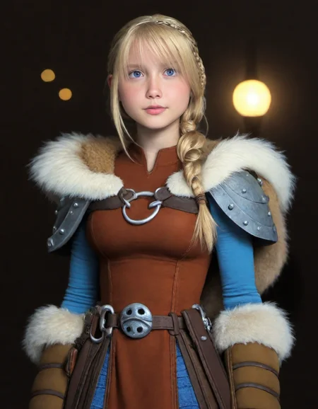 <lora:AstridHofferson_HTTYD2_PXL_Leaf1:1> ASTRIDHOFFERSON, 1girl, solo, blonde hair, braid, Long hair, blue eyes, fur trim, shoulder armor, armor, pauldron, boots, large breasts, BREAK
cowboy shot, <lora:add-detail-xl:1> <lora:detailed_notrigger:1> <lora:For_Pony_v0.2:1> raw lighting, overexposed, harsh flash, dark room with bright light, BREAK, photo, shallow depth of field,vignette,highly detailed,high budget,bokeh,cinemascope,moody,epic,gorgeous,film grain,masterpiece,