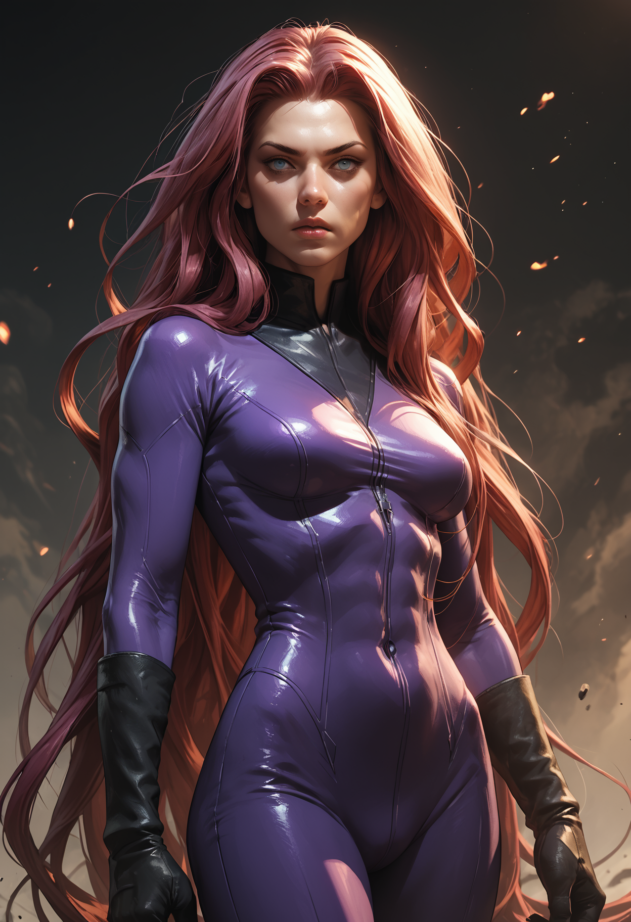 mmedusa, bodysuit, cowboy shot, score_9, score_8_up, <lora:Medusa_Marvel:0.6>