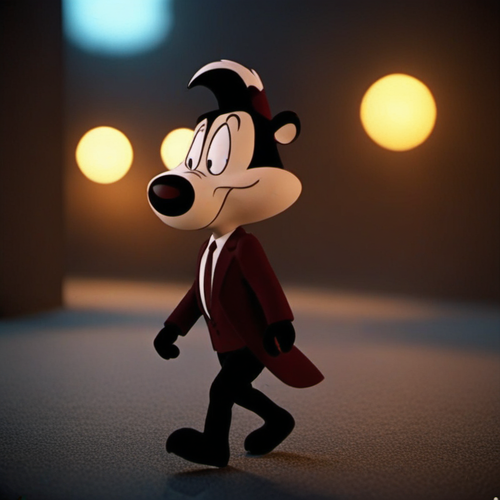 cinematic photo a cartoon character walking in the street <lora:Pepe1024:0.8> . 35mm photograph, film, bokeh, professional, 4k, highly detailed