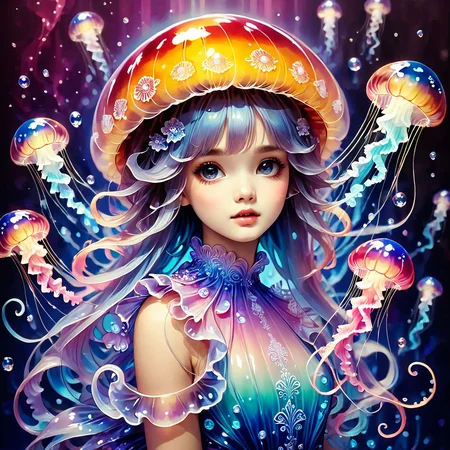 masterpiece,
jellyfishstyle,1girl,solo,portrait,
 <lora:jellyfish-xl:0.8>
