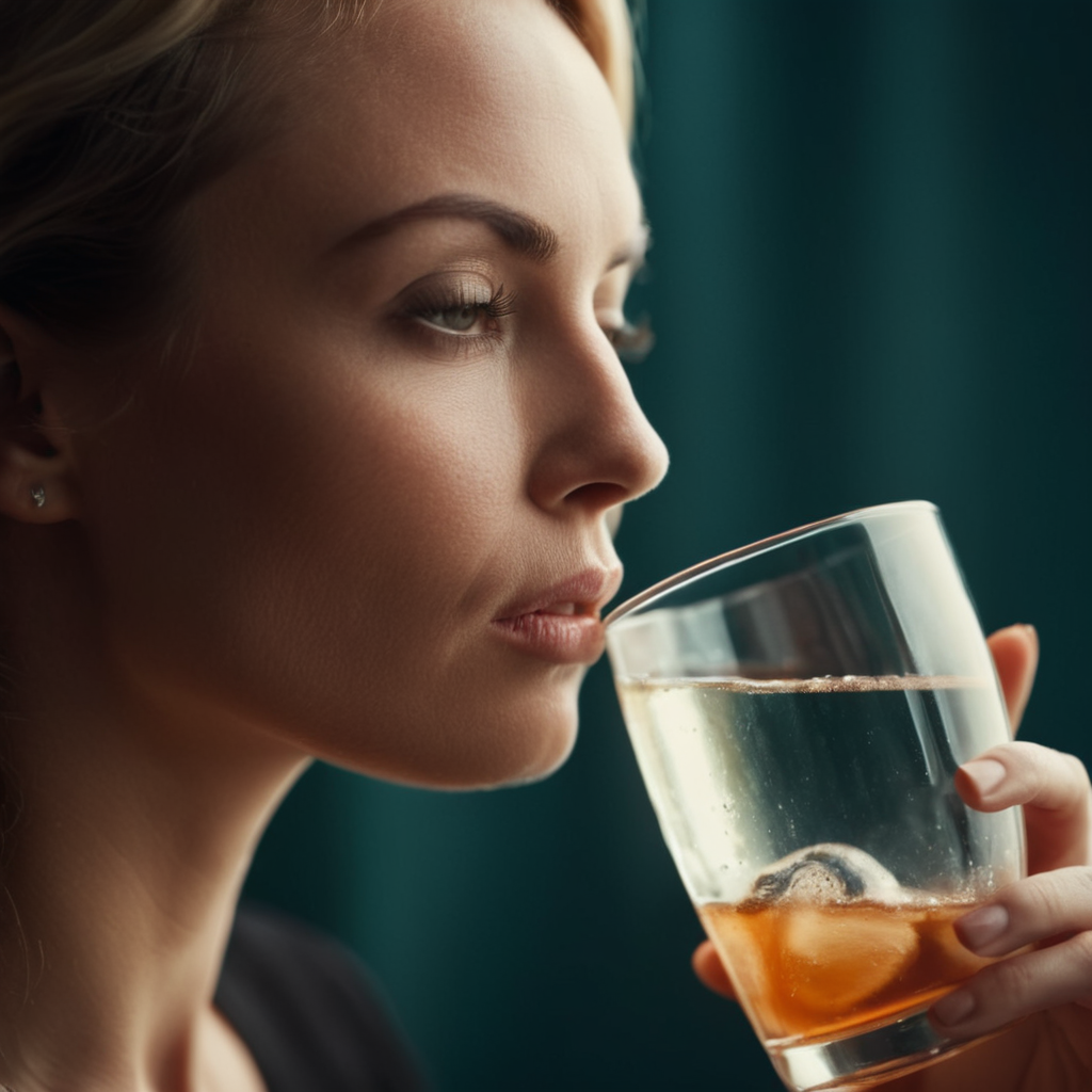 cinematic film still of  <lora:perfection style:0.1>
 <lora:detailed:0.3>
 <lora:Chiaroscuro Lighting Style:0.3>
 <lora:hand 4:0.3>
A perfect detailed photo of a woman drinking a drink out of a glass, shallow depth of field, vignette, highly detailed, high budget, bokeh, cinemascope, moody, epic, gorgeous, film grain, grainy