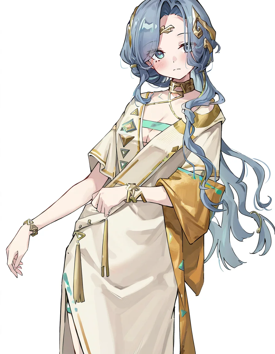 77\(reverse:1999\),1girl,solo,white background,simple background,blue eyes,cowboy shot,<lora:77-000008:0.7>,, masterpiece, best quality, very aesthetic, absurdres,newest, incredibly absurdres,, toshizou \(0714\)