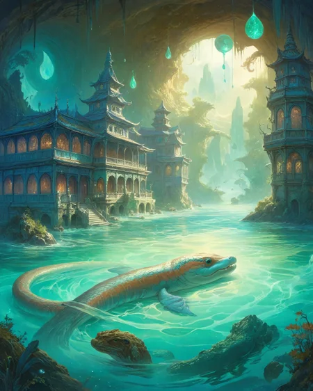 ethereal fantasy concept art of anime artwork cursed lagoon hospitals where leech-apothecary witches treat ghost bullet wounds using fermented sea snake venom, Art painting by Daniel Merriam and Max Ernst and Pedro Campos, featured on Tooth Wu,
<lora:Wild_Anime_2025:0.3>,
<lora:extremely_detailed:0.7> extremely detailed ,
<lora:add-detail-xl:0.7>,
<lora:ppw_v7_animv4_1_r2:0.15>,
<lora:Vivid Midjourney mimic - XL SDXL v2.0:0.5> . anime style, key visual, vibrant, studio anime, highly detailed . magnificent, celestial, ethereal, painterly, epic, majestic, magical, fantasy art, cover art, dreamy