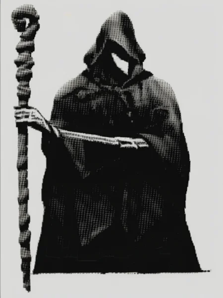 vermis style, solo, simple background, man, holding, standing, monochrome, male focus, hood, staff, cloak, smoke, holding staff, <lora:VermisStylePony:1>,
score_9, score_8_up, score_7_up, score_5_up