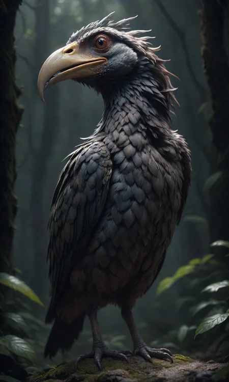 A creature with the body and beak of a man, digital art, realistic, detailed, artstation, 8k. volumetric lighting, octane render, trending on art station. art by carl gustav carus. sharp focus. nikon d 850. f / 2. 5. shutter speed 1 / 60. iso 1 6 0 0. <lora:Fast:0.69>