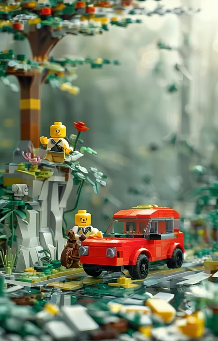 masterpiece,best quality,<lora:tbh246-sdxl:0.9>,illustration,style of lego, portrait of family