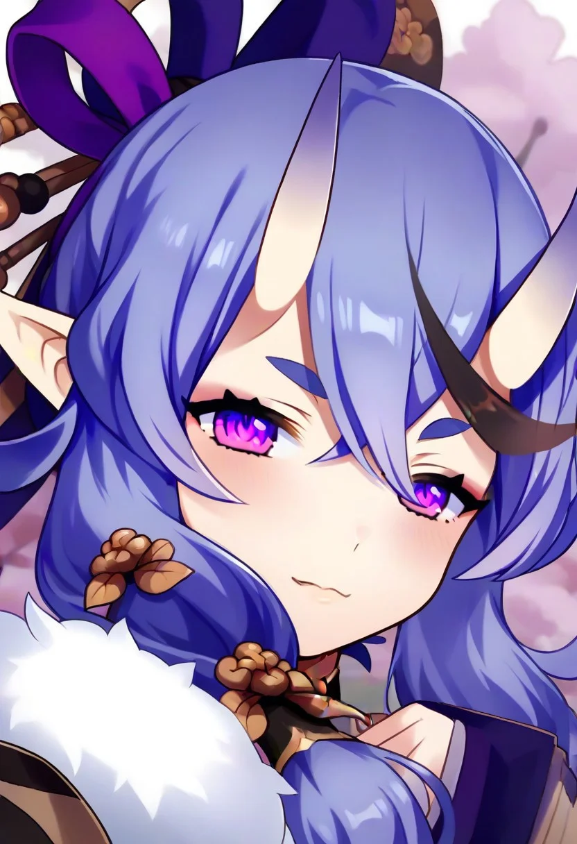 detailed background, posing, shiny skin, <lora:rindou.il:1>, rindou, purple eyes,