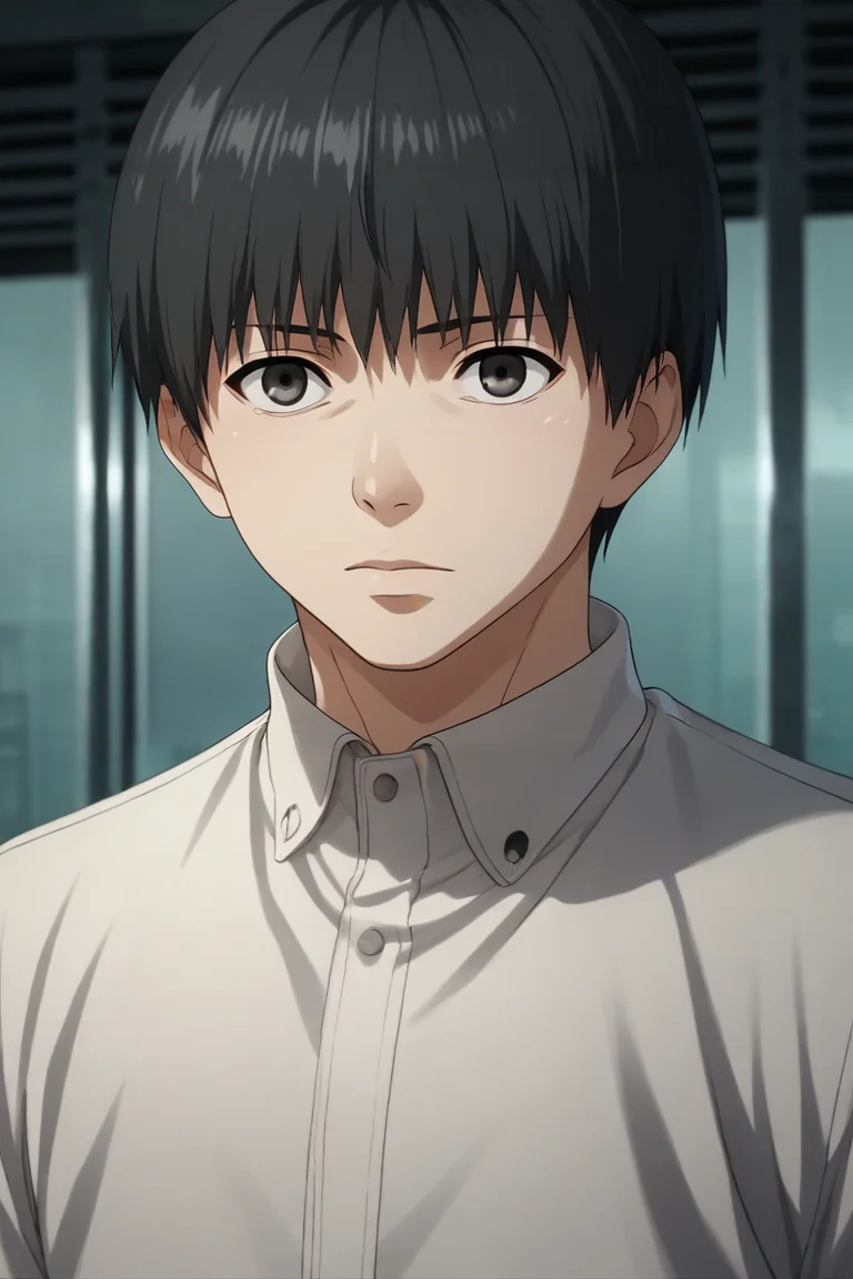 score_9, score_8_up, score_7_up, source_anime, rating_safe, intricate details, semi-realistic, , upper body, depth of field, 1boy, solo, male focus, <lora:ken_kaneki_pony:0.98>, ken_kaneki, black hair, black eyes, short hair, bangs, , , science fiction western, , <lora:sdxl_lightning_8step_lora:1>
