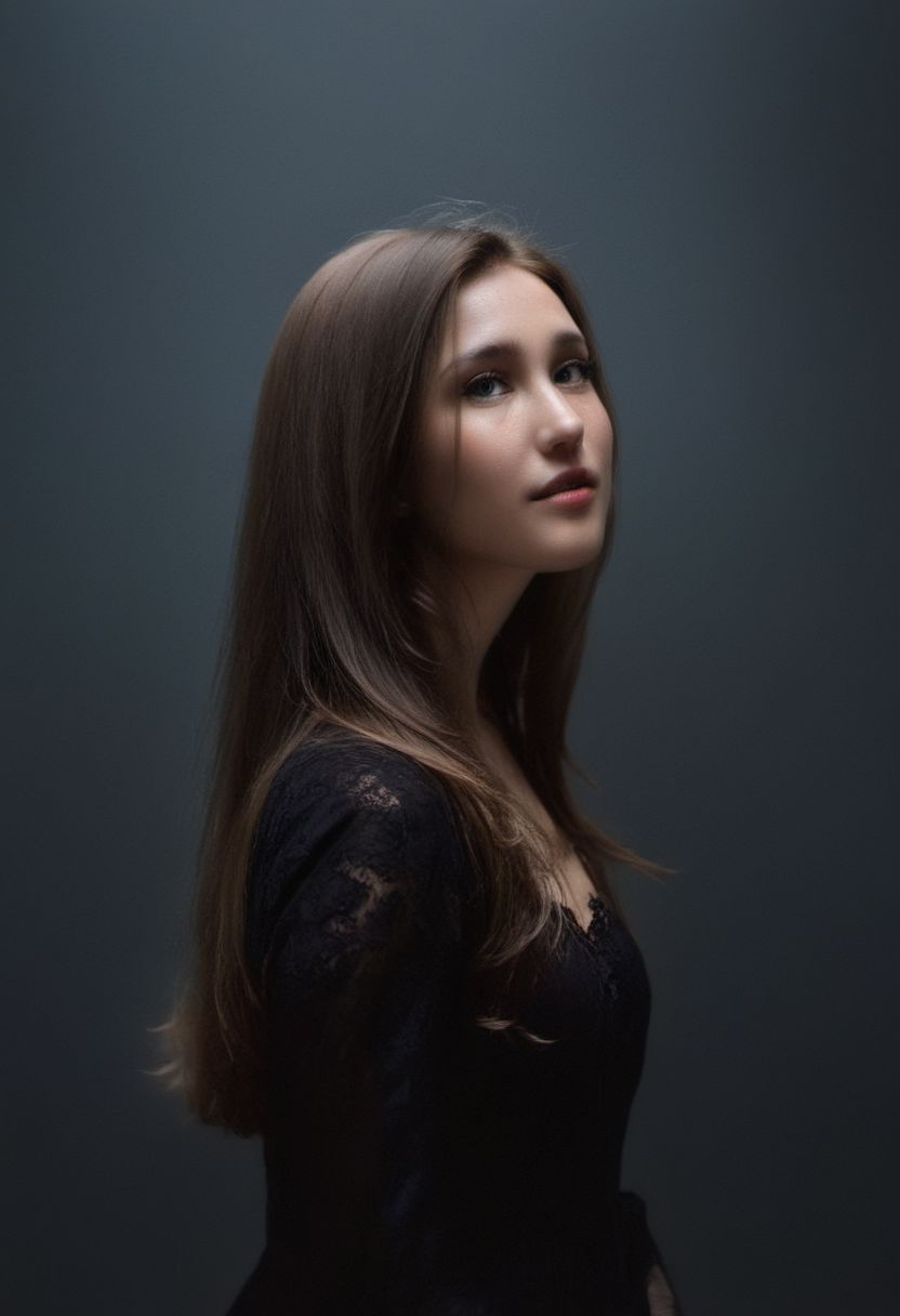 1girl, a 30 year old gorgeous woman, monalisa, milfpeaches, detailed skin face and eyes ,beautiful eyes, very intricate, natural lighting , at bar in nightclub, dark room, skin pores, blues, jaz, smoke, relax, diffused light, elegant, on chair, makeup, heart-shaped lips, high-heels, laced bra, shy corner smile, elegant dress, ((very long hair)), low contrast, natural face, long hair highlights, cerulean eyes, dark circles under eyes, smile, natural breast, round breasts, curvy body, sitting on counter, hands behind head, crossed legs, long curvy legs, flowers, roses, focus eyes,( wavy hair), reading glasses, from below, hair in the wind, dynamic pose,