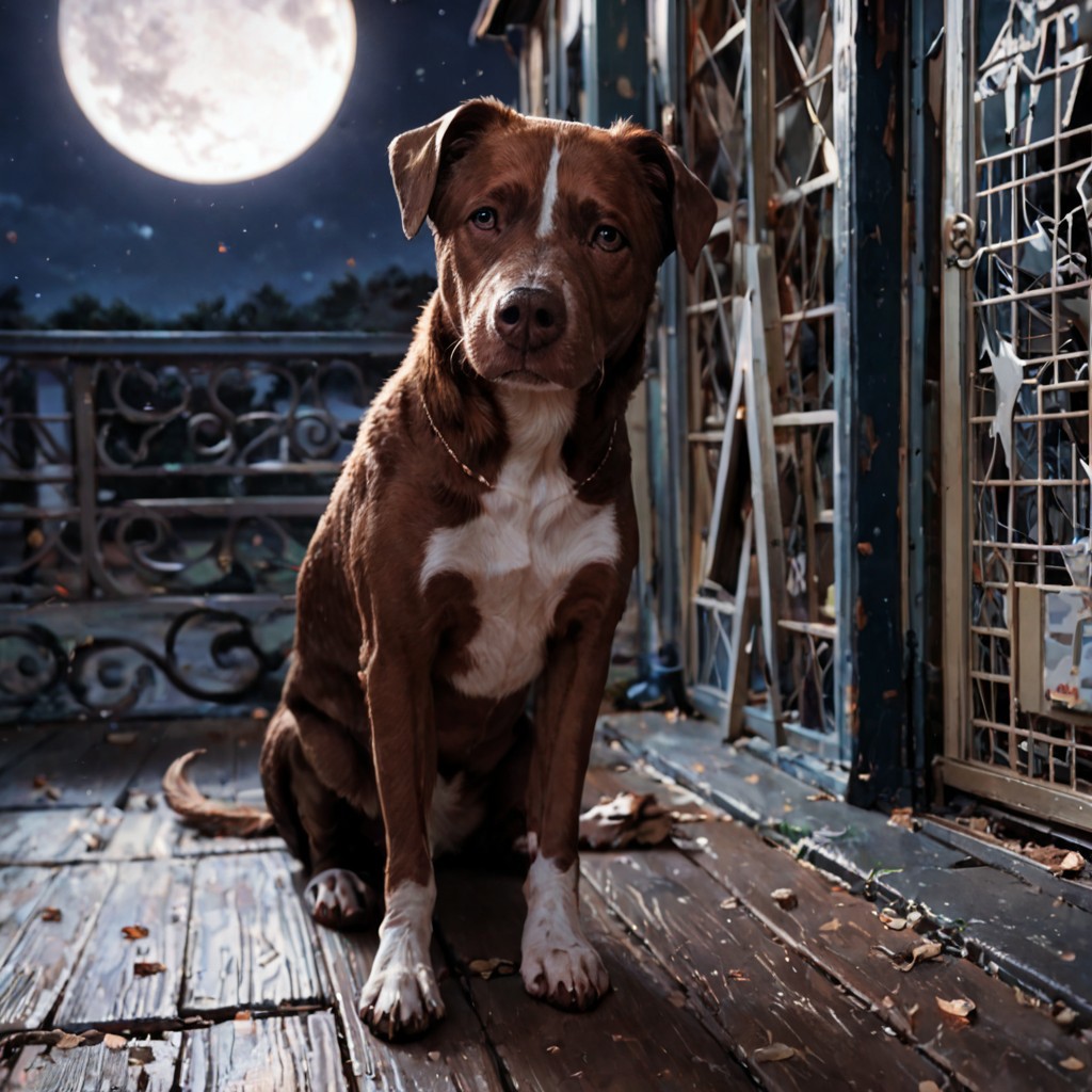 score_9, score_8_up, score_7_up, source_anime, dog, animal, C00p3rD0gg0, sitting, from front, looking at viewer, surface of moon,