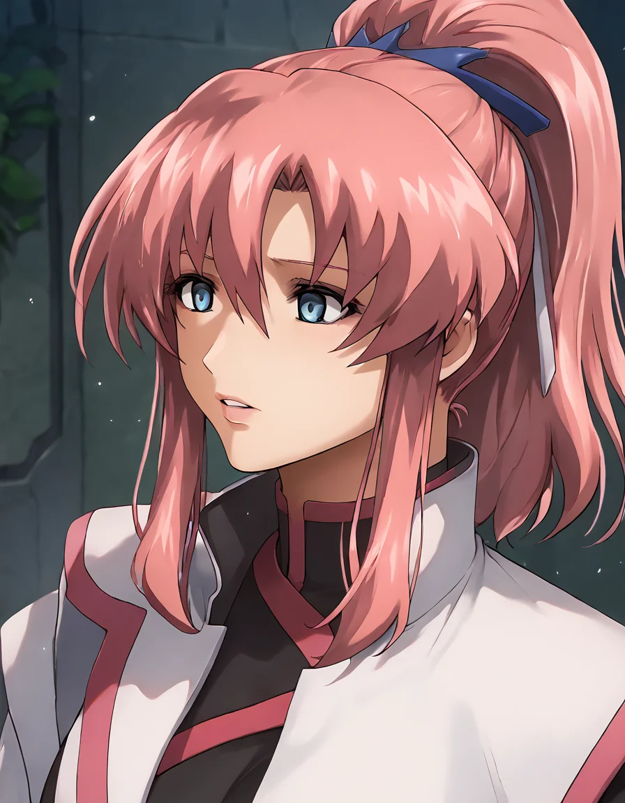 score_9, score_8_up, score_7_up, source_anime,reizei,1girl, dutch angle,parted lips, large breasts, shiny skin, <lora:reizei:0.9>,depth of field, light particles,
<lora:LacusClyneXLpony002:0.8>,LacusClyne,1girl,pink hair,ponytail,blue eyes,upper body,