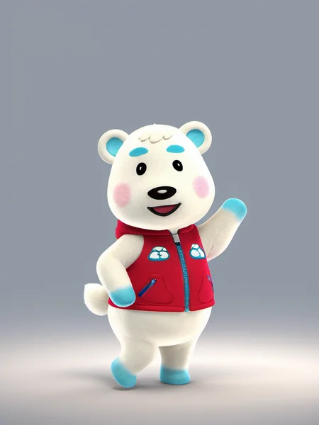 best quality,master piece, highly detailed,acs style,close up of a cute polar bear wear coat costume standing,solo,simple background,octane render, volumetric, dramatic lighting, <lora:acs-000015:0.9>