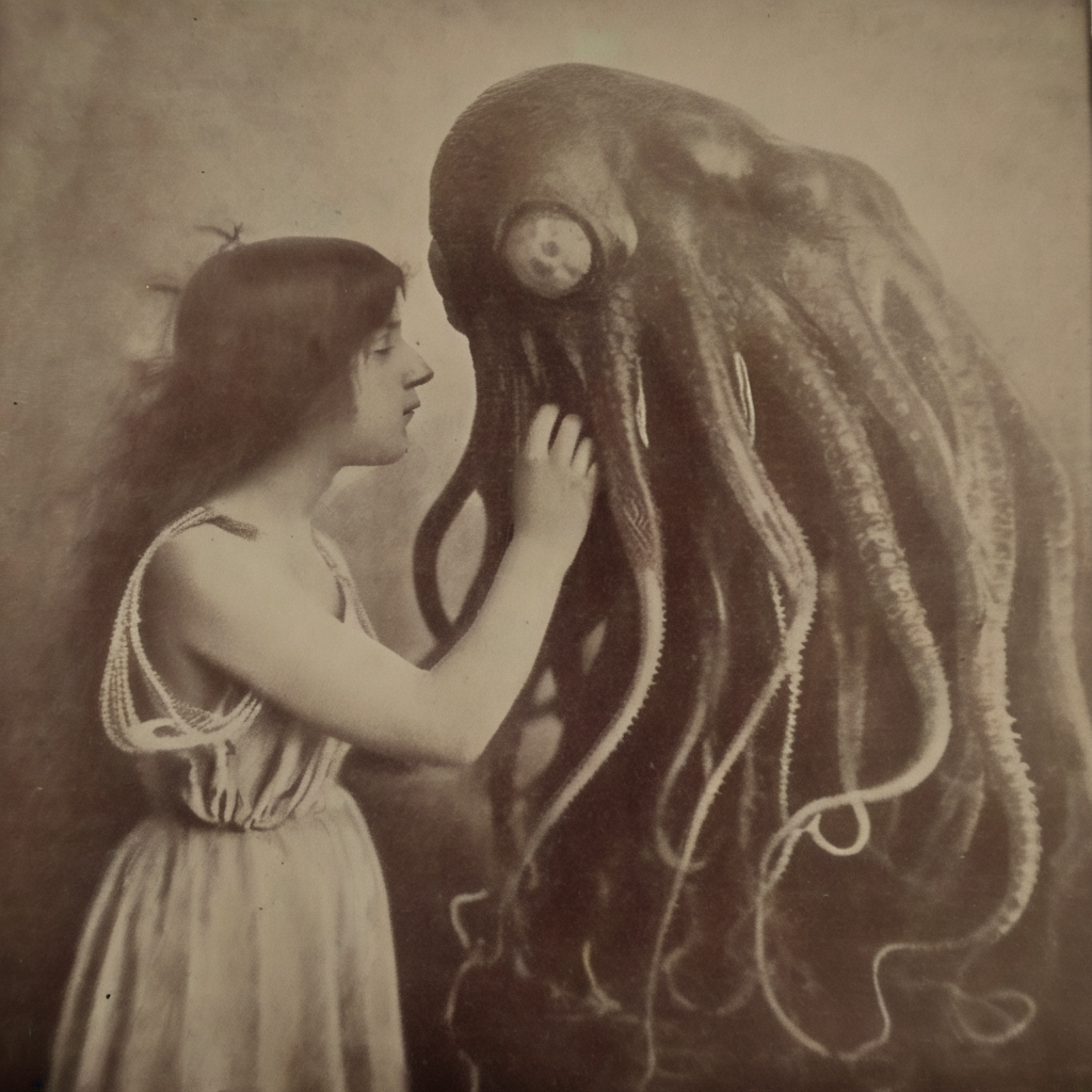 nostellum girl and creature with tentacles<lora:nostellum:1>