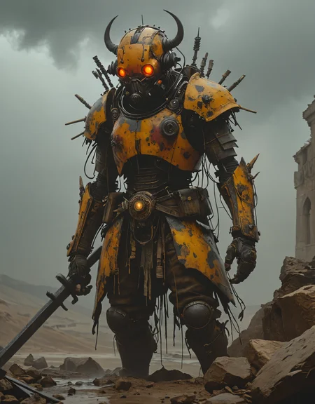 detailed hyperrealism, burst of color, gloom, Ashley Wood, Kekai Kotaki, Oscar Chichoni, epic, feudal, intricate creature in a hostile environment, (JMW Turner), darkness, gloom, 4K <lora:epi_noiseoffset2:1> <lora:add-detail-xl:1>