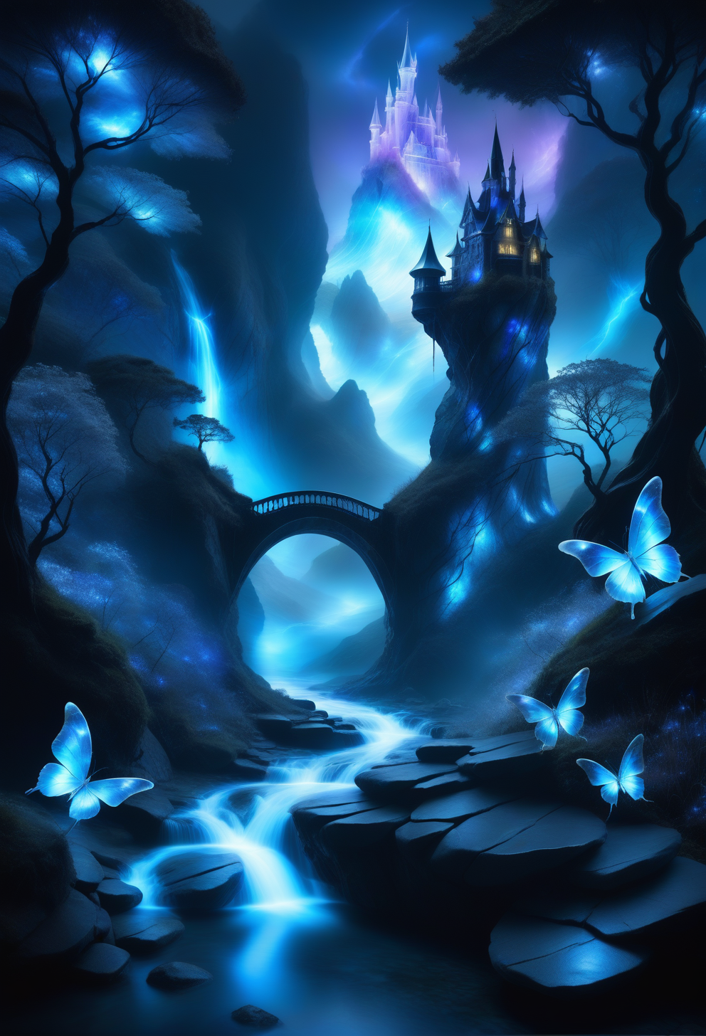 made out of reij-lmlbrdrt <lora:LumiLabradorit:1>, inked, a masterpiece, landscape of a fairy tale landscape, magical digital manipulation, flowing, highly decorated, intense, ambient atmosphere, stunning, surrounded by fairy dust, sparkle