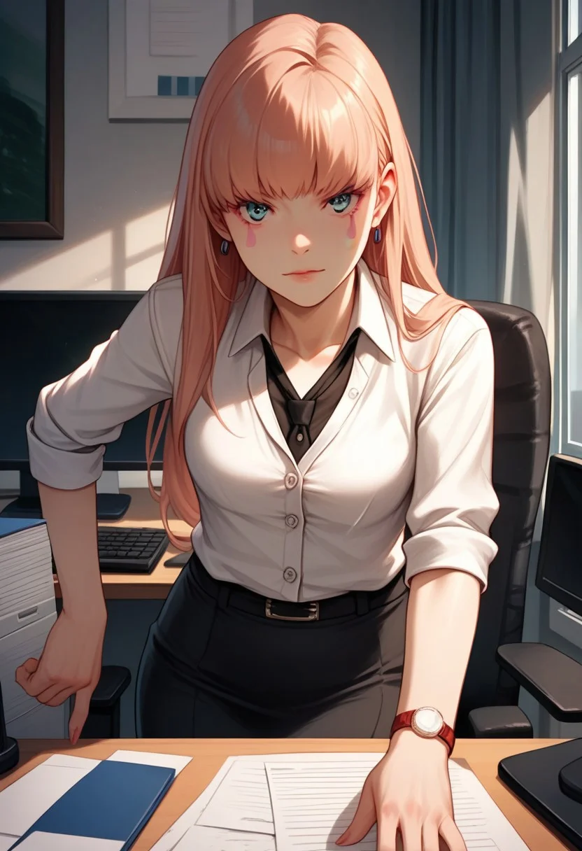score_9_up, score_8_up, score_7_up, extreamly detailed, beautiful detailed face, complex detailed background, completely clothes, BREAK,
YUNA (B THE BEGINNING), office, office uniform,
