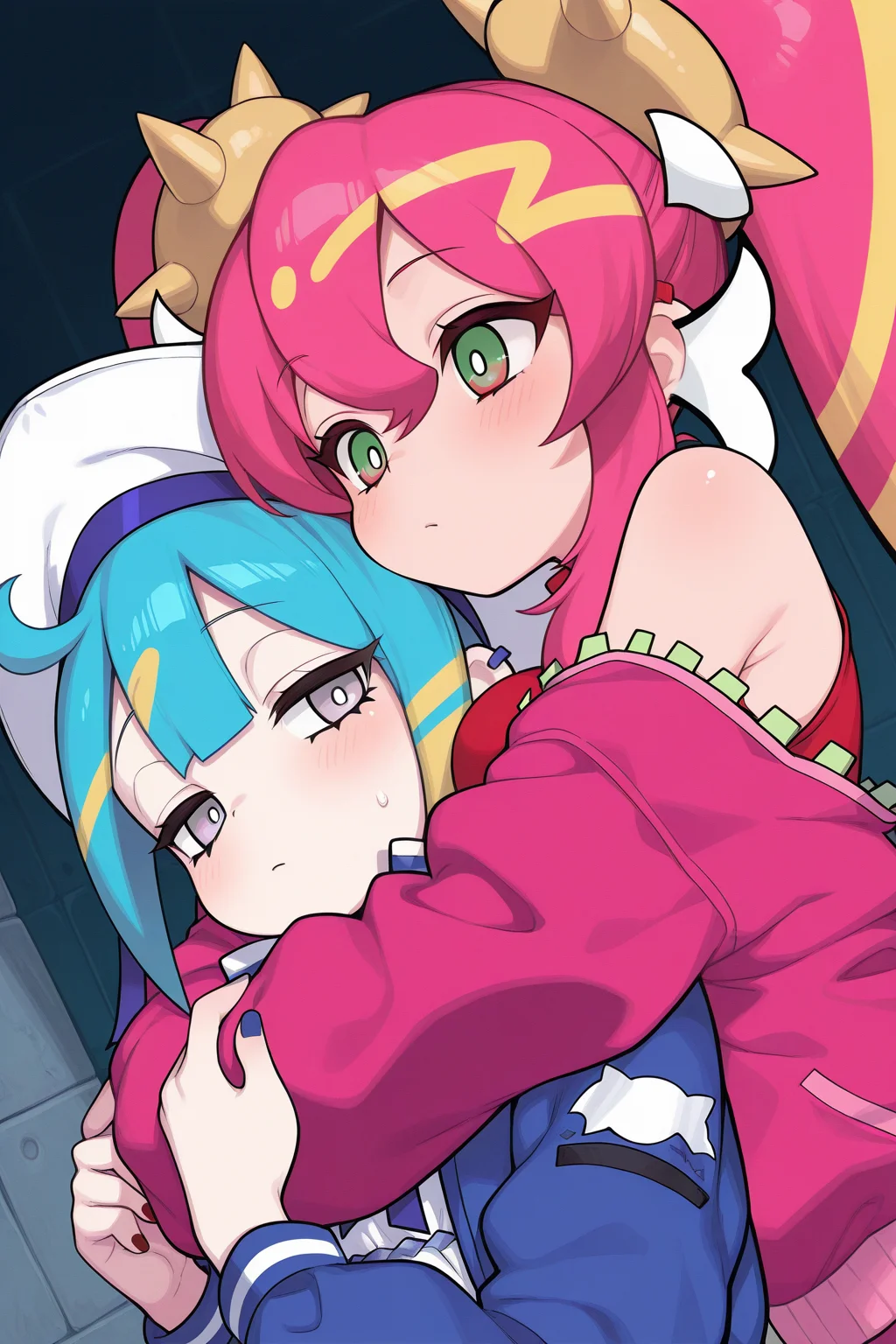 2girls, LiveTwinKi-sikilYu-Gi-Oh,LiveTwinLil-laYu-Gi-Oh,
general, dutch angle, upper body,
<lora:kp_LiveTwinKi-sikilLil-laYu-Gi-OhIllustrious_v1_0:1.0>,
masterpiece, best quality, amazing quality