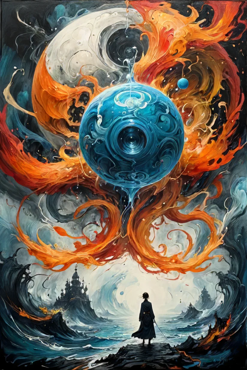 spinning ball of confusion, <lora:Street_Art:0.4>, <lora:Desolation:0.2>, <lora:Illustration_Insanity:0.3>, <lora:XSfenlie:0.3>, <lora:- SDXL - AI-Breaker_V3.5:.7>, <lor6:- SDXL - vanta-black_contrast_V3.0:0.5>, <lora:20231230-1703876721187:0.8>