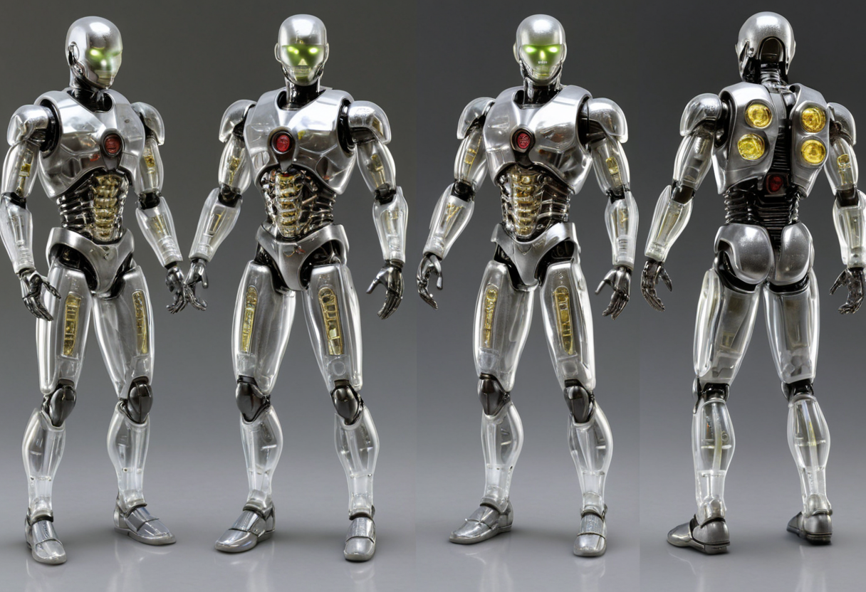 GI-Joe, a toy man, Chrome head, Translucent body, Henshin Cyborg