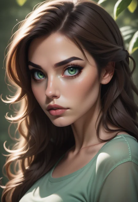 score_9, score_8_up, score_7_up, 1girl, solo, d4rk_luc14n4, green eyes, brown hair, long hair, <lora:Dark_Luciana_Pony_v0.1:0.5>