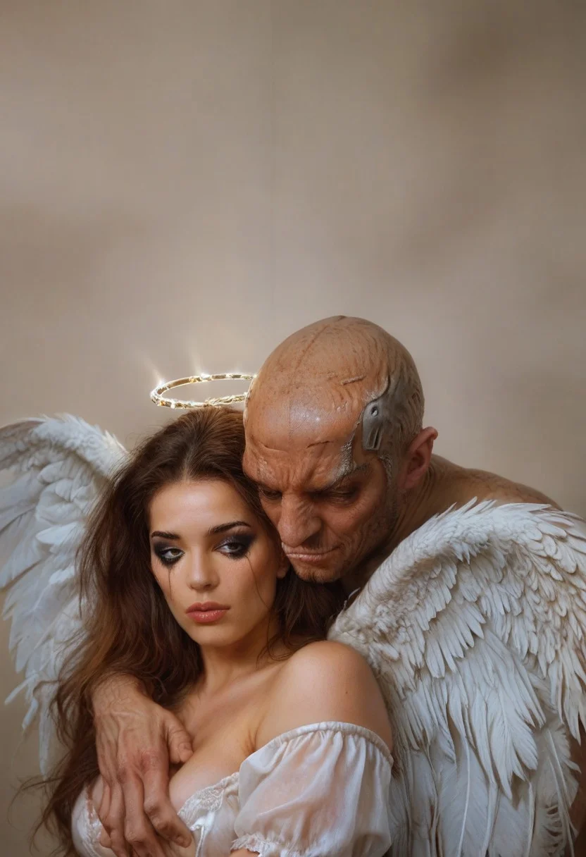 score_9, score_8_up, score_7_up, score_6_up, semi-realistic, MonsterLove. Hug.
BREACK.
(1boy), male angel.
BREACK.
(1girl), sexy makeup.