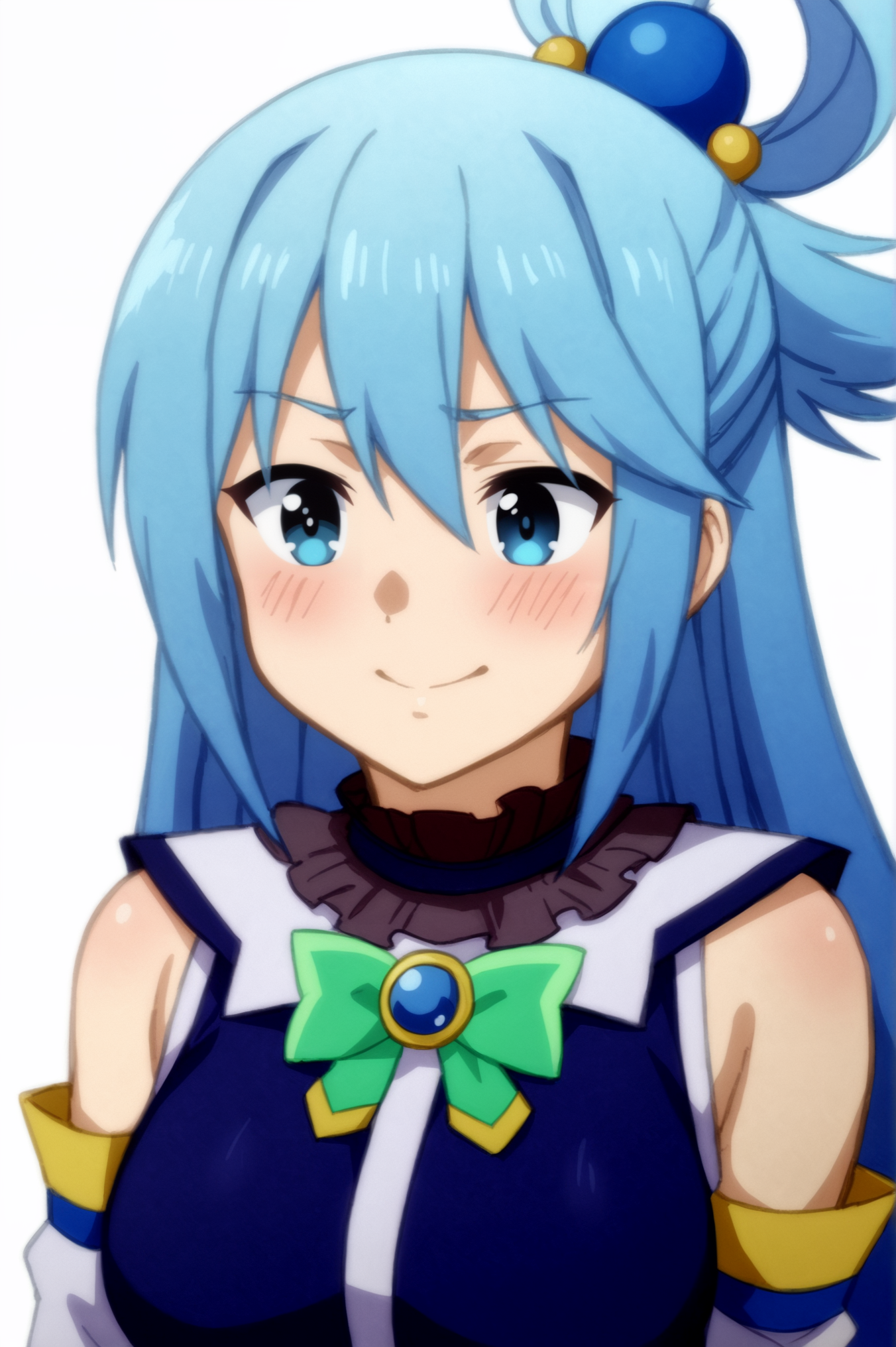 <lora:Aqua:0.7> Aqua, upper body, white background, :o  <lora:sdxl_lightning_4step_lora:1>